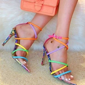 Crissa Colorful Strappy Heel Pump